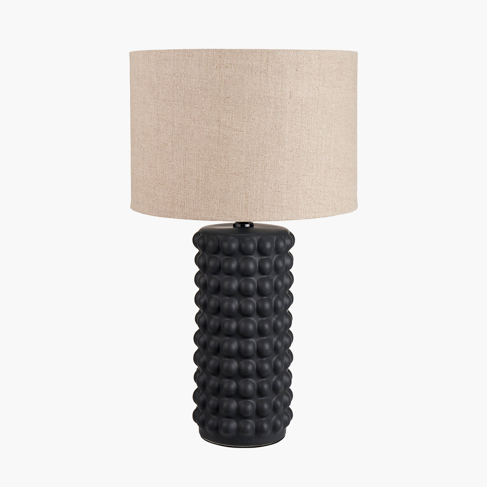 Sohan Black Bobbled Ceramic Tall Table Lamp - Base Only